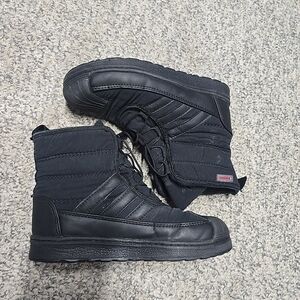 Adidas Originals Superstar 360 Kids Insulated Boots Size 2 Black/Black